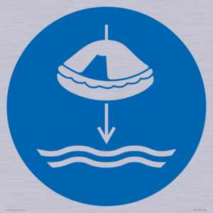 Mandatory: Lower liferaft to the water in launch sequence